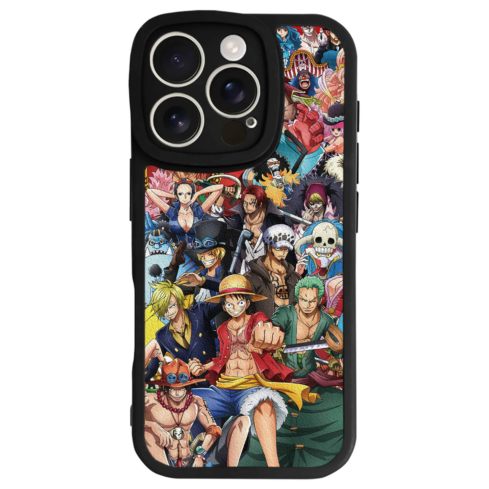 （画像用） ワンピース ONE PIECE 【iPhone 16シリーズ対応】シリコンスマホケース（レザー調） 材質：シリコン